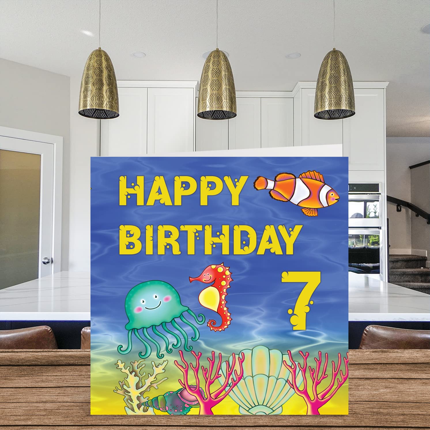 Amazon.com : 7th Birthday Card Boy Girl - Sealife Birthday